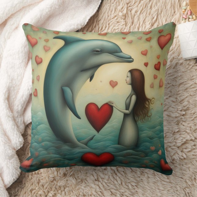 Dolphin Love 1 Cushion (Blanket)