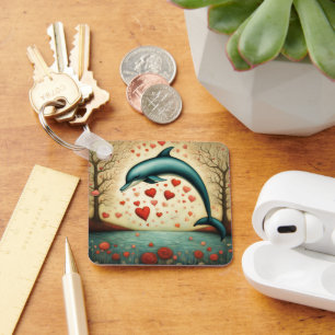 Dolphin Love 3 Key Ring