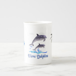 Dolphin Love Bone China Mug