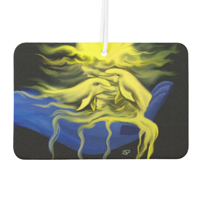 Dolphin Love Car Air Freshener (Back)