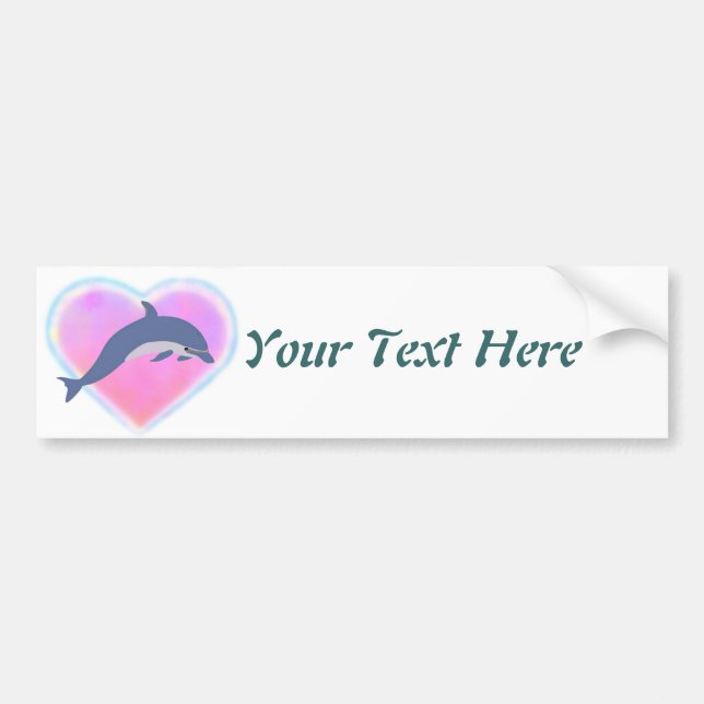 Dolphin Love custom Bumper Sticker (Front)