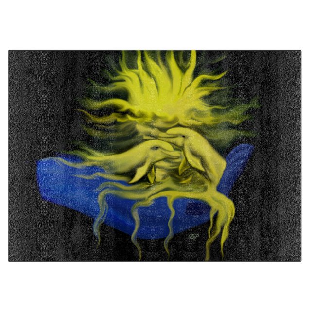 Dolphin Love Cutting Board (Front)