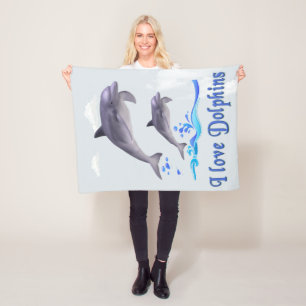 Dolphin Love Fleece Blanket