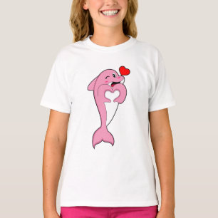 Dolphin Love Heart T-Shirt