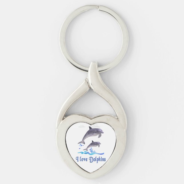 Dolphin Love Key Ring (Front)