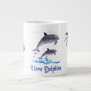 Dolphin Love Large Coffee Mug