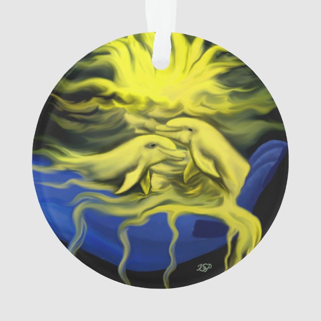 Dolphin Love Ornament (Back)