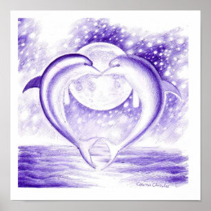 Dolphin love poster