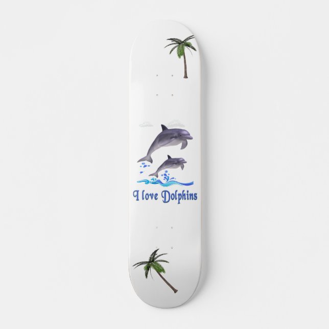 Dolphin Love Skateboard (Front)