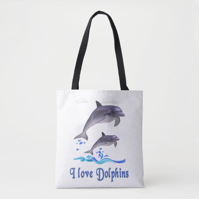 Dolphin Love Tote Bag (Front)