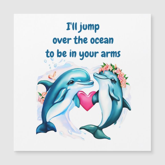 Dolphin Love Valentine's Day Card (Front)