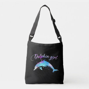 Dolphin Lover Gift  Galaxy Dolphin Girl Crossbody Bag