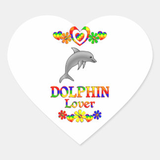 Dolphin Lover Heart Sticker