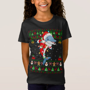Dolphin Lover Xmas Matching Santa Ugly Dolphin Chr T-Shirt