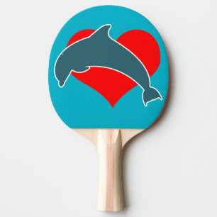 Dolphin Luv Ping Pong Paddle