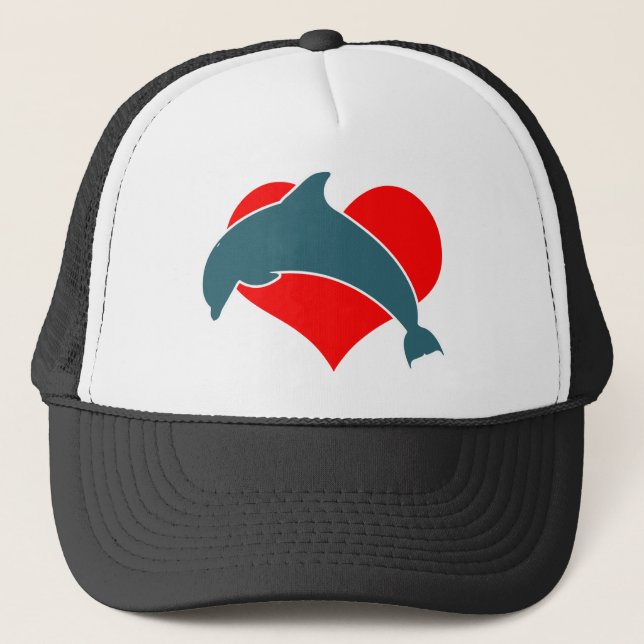 Dolphin Luv Trucker Hat (Front)