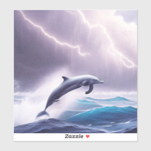 Dolphin Magic in a Stormy Sea: A Captivating Scene