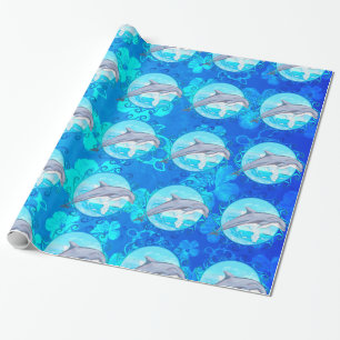 Dolphin Maori Sun Wrapping Paper