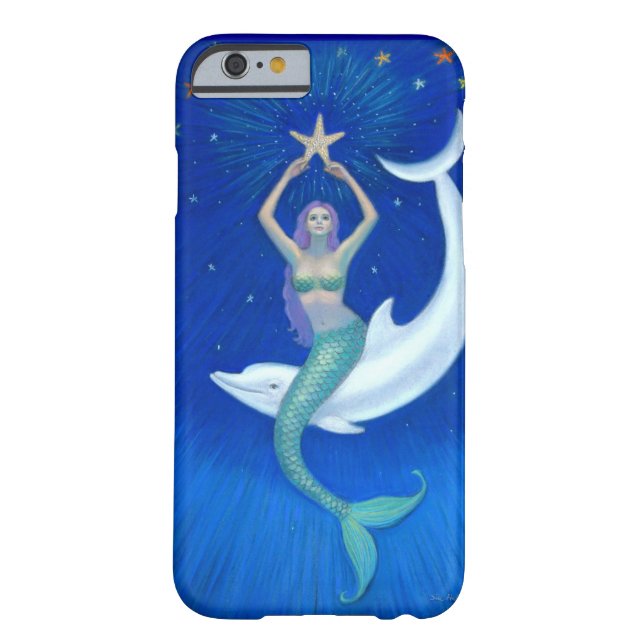 Dolphin Moon Mermaid Fantasy Art iPhone 6 case (Back)