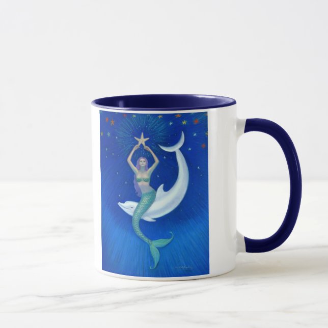 Dolphin Moon Mermaid Mug (Right)