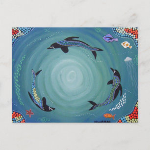 Dolphin Moon Postcard