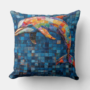 Dolphin Mosaic Art Cushion