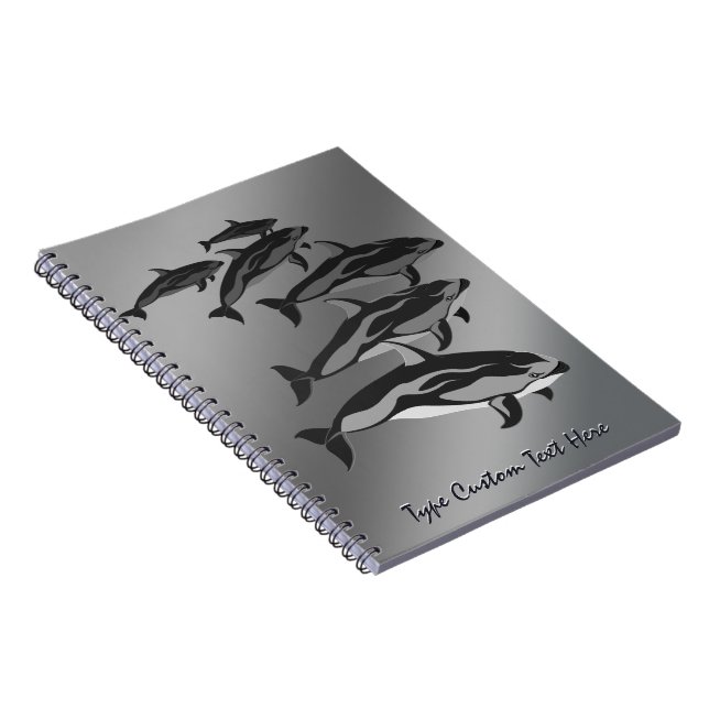 Dolphin Notebook Personalised Dolphin Art Journal (Right Side)