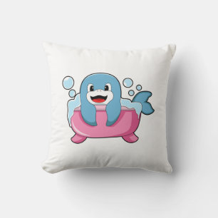 Dolphin on Bathtub Cushion