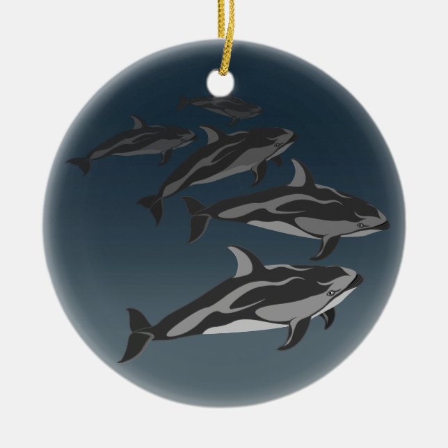 Dolphin Ornament Personalised Dolphin Art Ornament (Front)