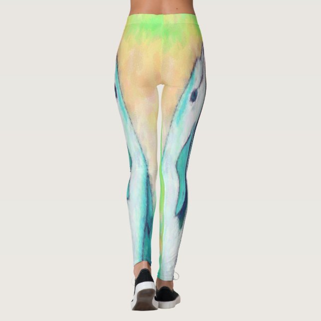 Dolphin Painting Leggings (Back)