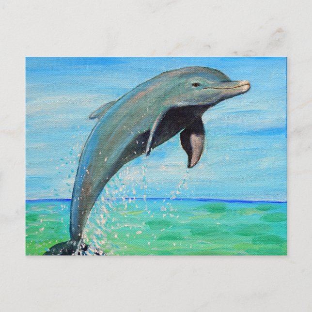 Dolphin Painting Postcard (Front)