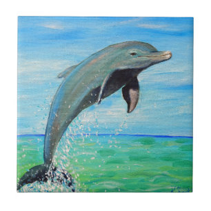 Dolphin Painting Tile
