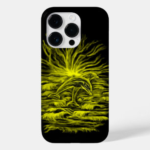 Dolphin pair in the Sunshine Case-Mate iPhone 14 Pro Case