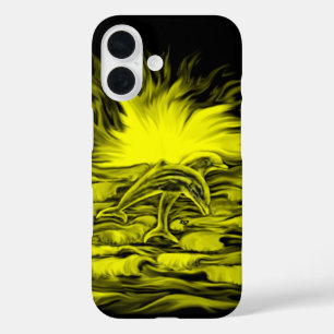Dolphin pair in the Sunshine iPhone 16 Case
