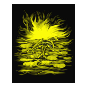 Dolphin pair in the Sunshine Photo Print