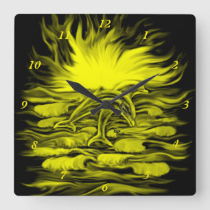 Dolphin pair in the Sunshine Square Wall Clock