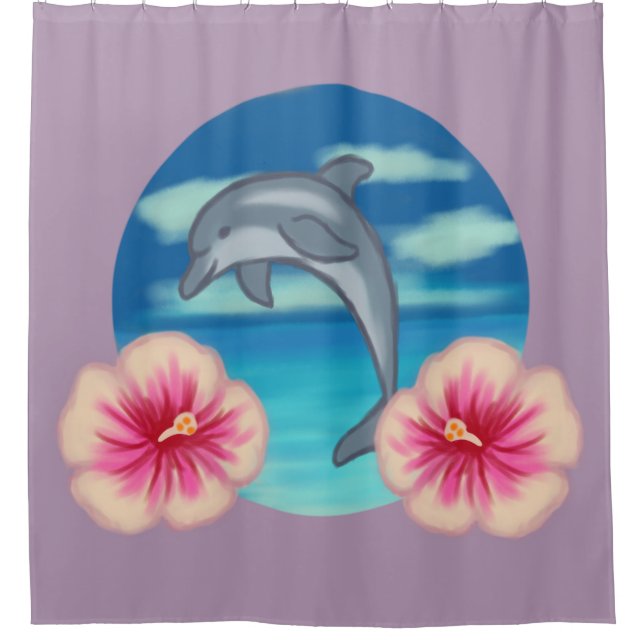 Dolphin Paradise Shower Curtain (Front)
