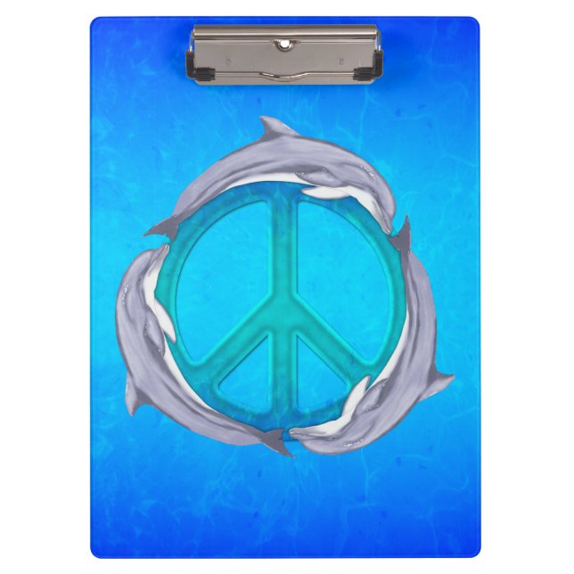 Dolphin Peace Clipboard (Front)