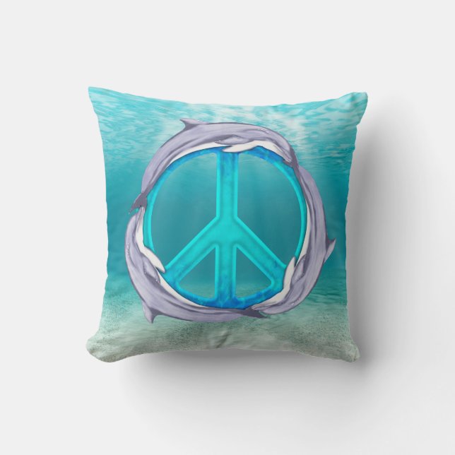 Dolphin Peace Cushion (Front)