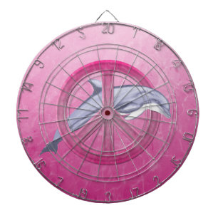 Dolphin Peace Pink Dartboard