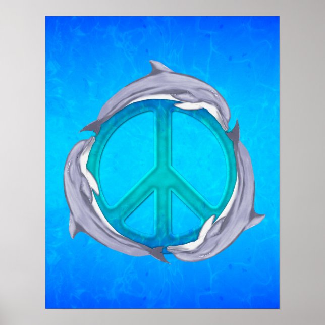 Dolphin Peace Poster (Front)