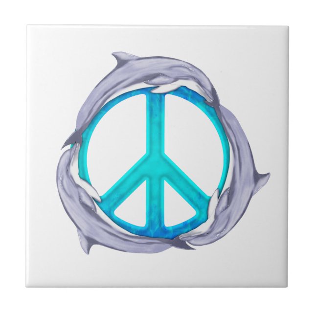 Dolphin Peace Tile (Front)