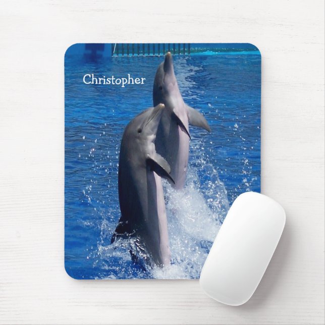 Dolphin Photography Design Mouse Mat (With Mouse)