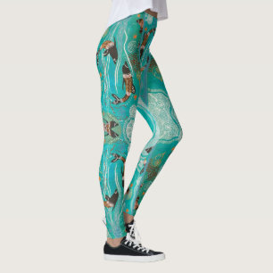 Dolphin Play Aboriginal Leggings