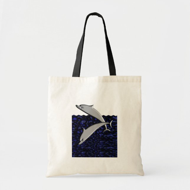 Dolphin Play Tote Bag (Front)