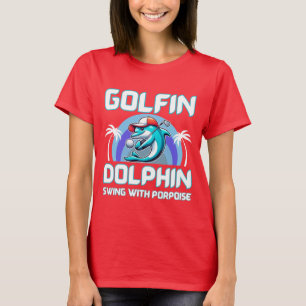 Dolphin playing golf shirt   Gift for dad