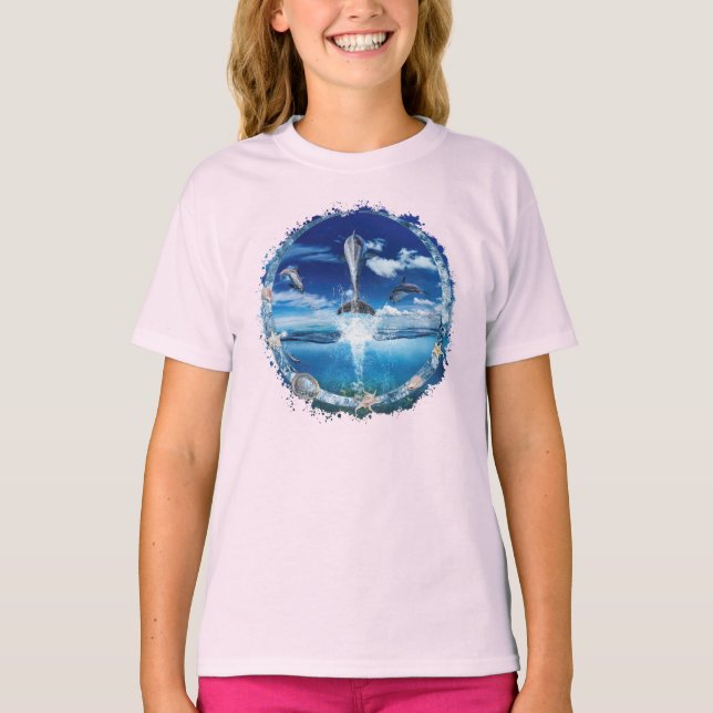 Dolphin Pod Cast Party T-Shirt (Front)