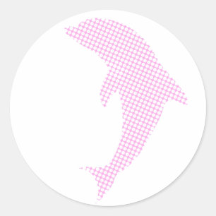 Dolphin preppy clean simple ocean marine   classic round sticker