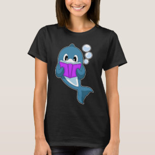 Dolphin Reading Book T-Shirt