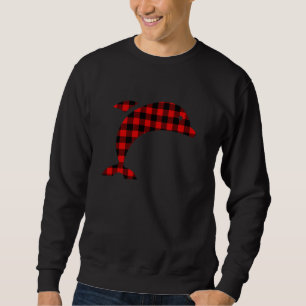 Dolphin Red Buffalo Plaid Beluga Matching Family P Sweatshirt